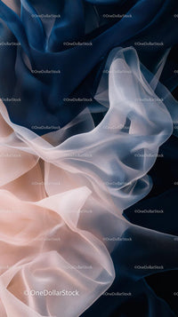 Elegant Sheer Fabric in Blue and Pink with Soft Flowing Drape