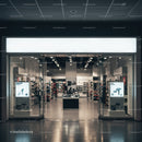 Modern electronics store interior with sleek displays