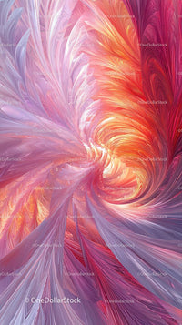 Vibrant Abstract Swirl with Pink and Orange Tones for Digital Art