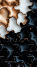 Close-up of Melted Chocolate and Coffee Swirls for Food and Beverage Advertising