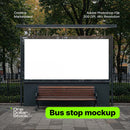 editable PSD mockup for Bus stop advertisement