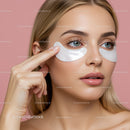 Young Woman Applying Under Eye Patches for Skin Rejuvenation