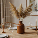 Elegant Dried Pampas Grass in Stylish Modern Dining Room