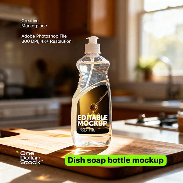 Dish soap bottle mockup Mockup PSD