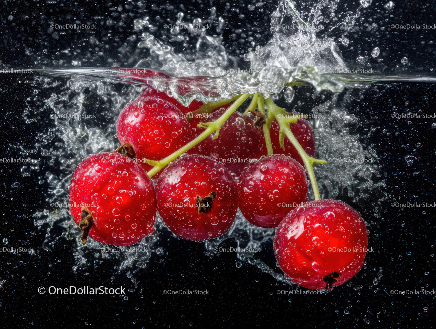 Fresh Cherry Tomatoes Splashing in Water