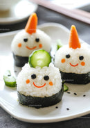 Cute Sushi Cupcakes with Carrot Hats and Cucumber Faces