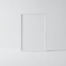 Minimalist White Empty Frame on White Background