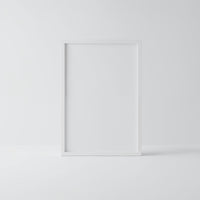 Minimalist White Empty Frame on White Background