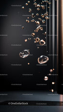 Close-up of Water Droplets Falling on a Metallic Surface