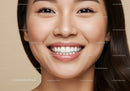 Close Up of Smiling Asian Woman with Healthy Teeth