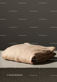 Beige Folded Fabric for Home Decor and Upholstery
