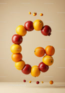 Creative Citrus and Pomegranate Circle Arrangement