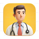 Friendly Doctor Figurine with Stethoscope for Healthcare Professionals