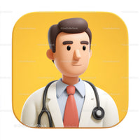 Friendly Doctor Figurine with Stethoscope for Healthcare Professionals