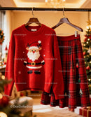 Cozy Christmas Sweater and Plaid Skirt Holiday Outfit