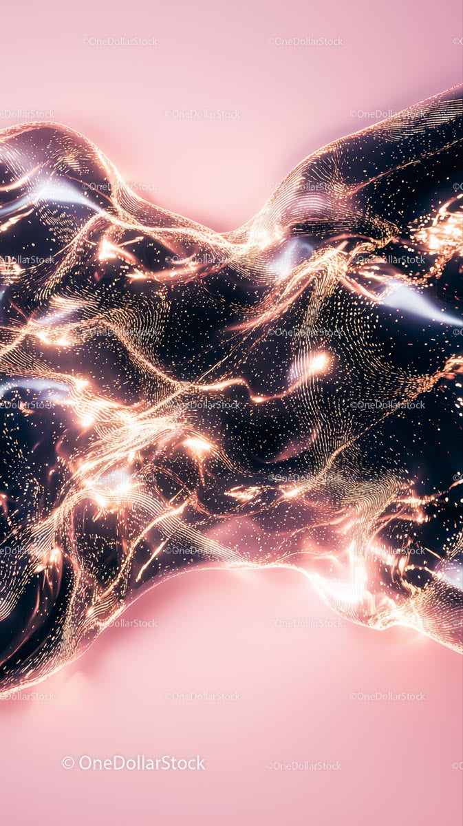 Futuristic Abstract Digital Wave with Glowing Particles