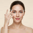 Young Woman with Clear Skin Performing Facial Skincare Routine