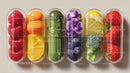 Colorful Fruit Capsules with Berries and Flowers for Healthy Lifestyle