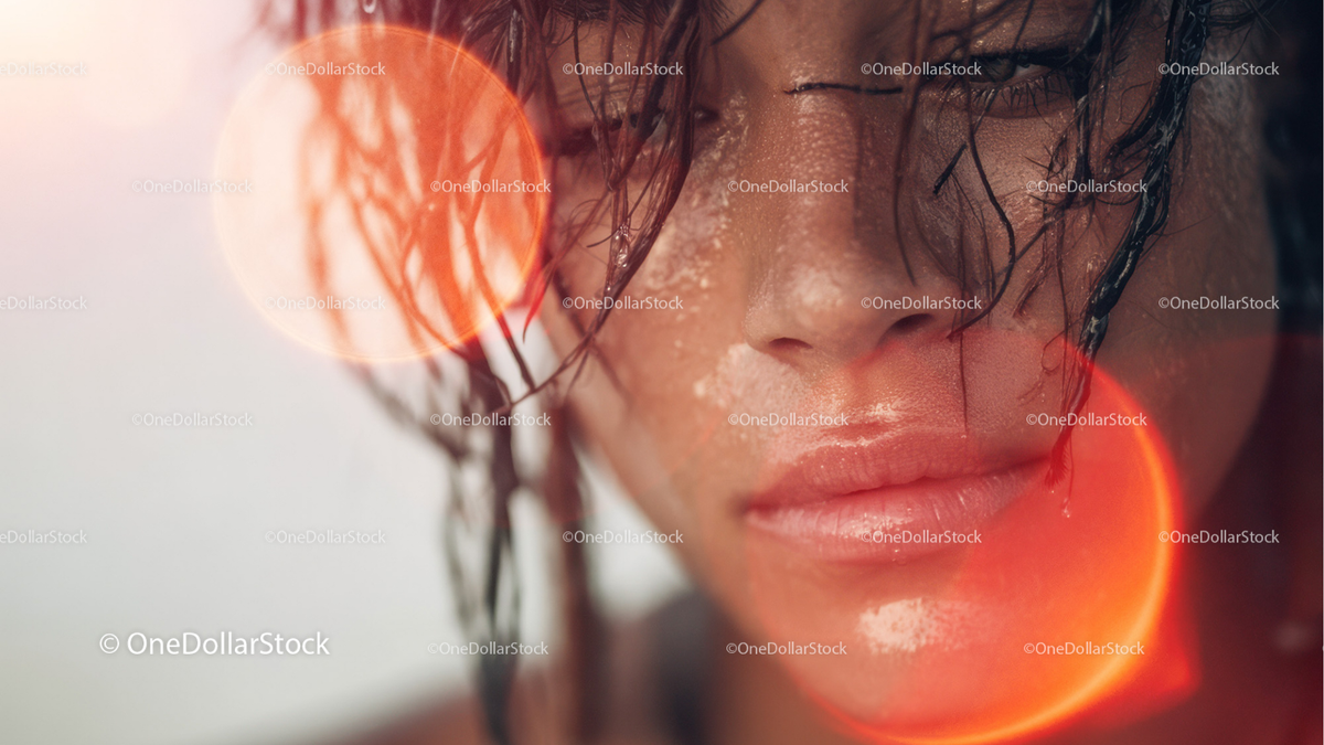 Before and after Sun Reflections Photo Overlays effect