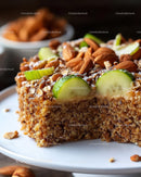 Almond Cake with Cucumber and Nut Garnish for Dessert Lovers