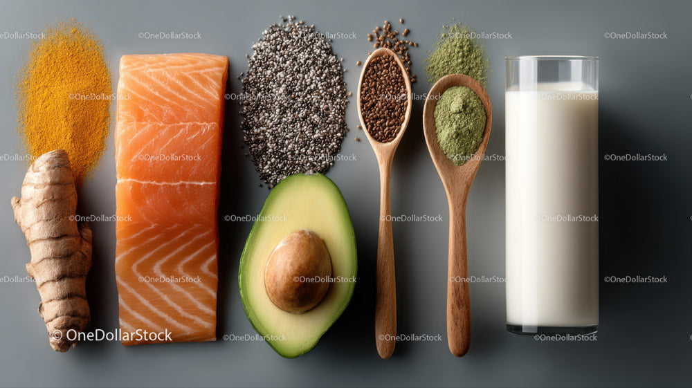 Healthy Organic Food Ingredients with Fruits and Seeds for Nutrition