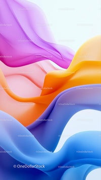 Vivid Abstract Flowing Color Shapes for Creative Design