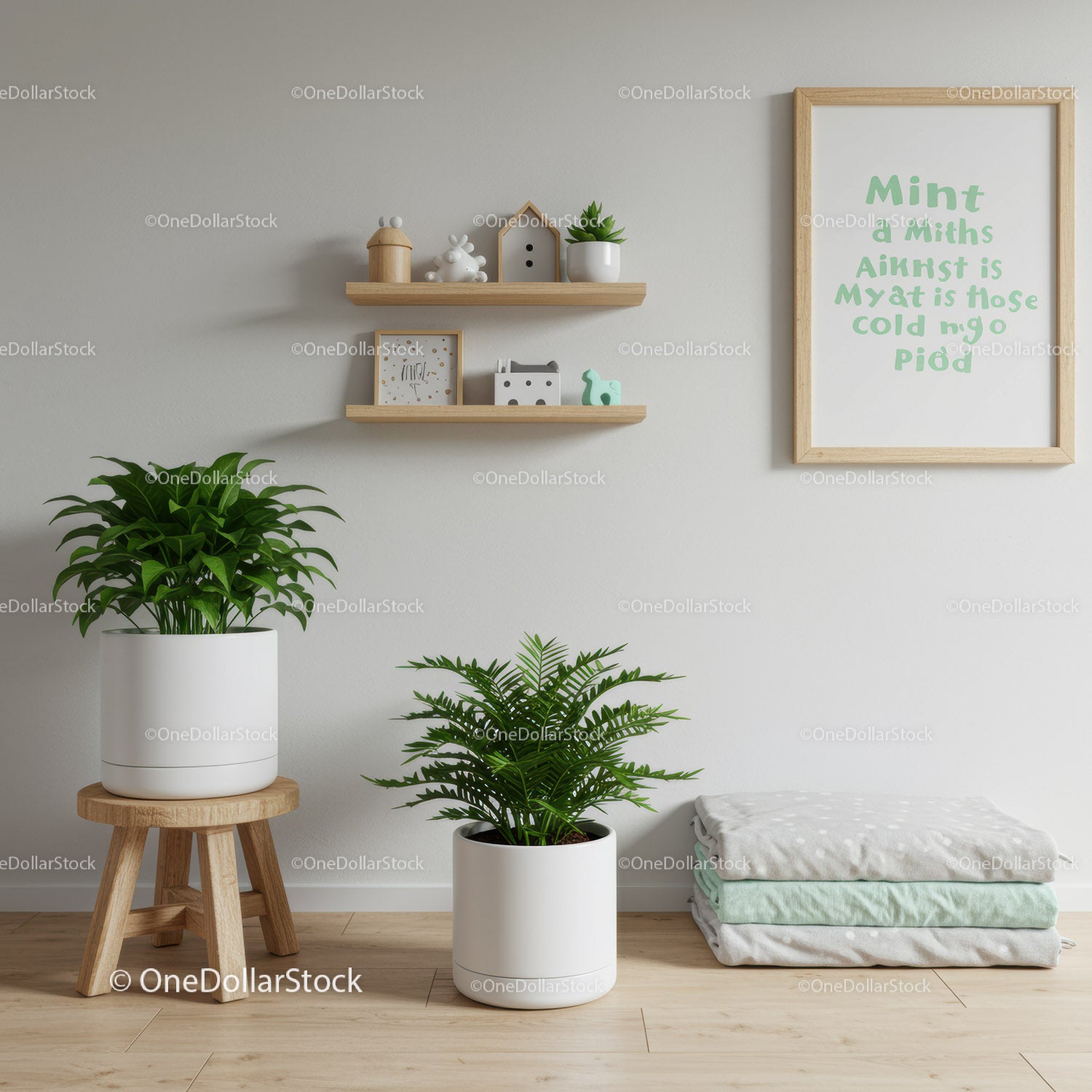 Indoor Green Potted Plants for Modern Minimalist Home Decor