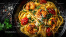 Creamy Fettuccine Pasta with Cherry Tomatoes and Basil