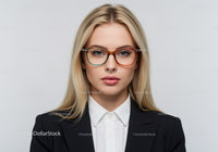 Confident Businesswoman with Stylish Glasses in Professional Portrait