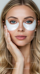 Close-up of Woman Applying Under-Eye Patches for Skin Rejuvenation