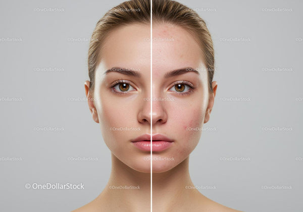 Young Woman with Flawless Skin Showcasing Facial Beauty and Skincare