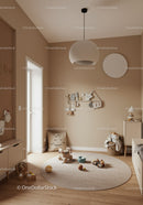 Cozy Children's Nursery with Plush Toys and Modern Decor