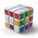 Colorful Rubik's Cube with Vibrant Red, Blue, Green, Yellow, and White Colors