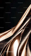Elegant Rose Gold Satin Fabric with Glitter Sparkle for Luxury Design