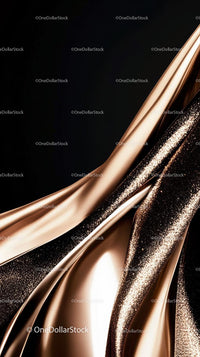Elegant Rose Gold Satin Fabric with Glitter Sparkle for Luxury Design