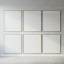 Minimalist Blank Frames Displayed on White Wall