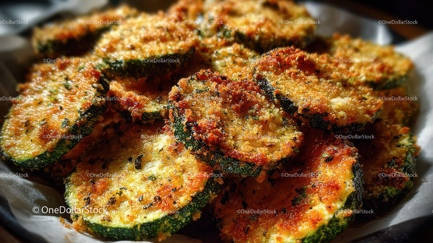 Crispy Breaded Fried Zucchini Slices with Golden Crust