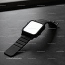 Minimalist Black Smartwatch with Blank Screen on Table