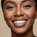 Closeup of Woman Smiling with Bright White Teeth