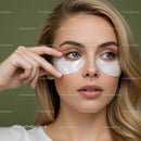 Close-up of a Young Woman Applying Under-Eye Patches for Skincare