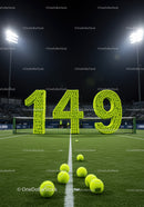 Tennis Milestone Celebrated with 149 Tennis Balls