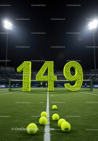 Tennis Milestone Celebrated with 149 Tennis Balls