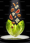 Fresh Lettuce with Figs Walnuts and Blue Cheese Salad
