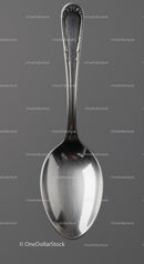Vintage Silver Spoon with Ornate Handle Detail