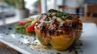Spicy Chili Pepper Dish with Fresh Red and Green Peppers