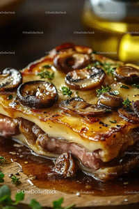 Baked Lasagna with Mushrooms and Herbs Gourmet Italian Dish