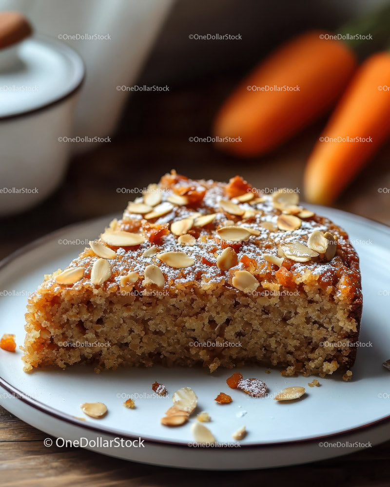Almond Cake with Nut Topping for Dessert and Celebrations