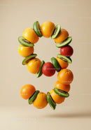 Creative Number Nine Made of Fresh Fruits