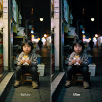 color grading preview with Night City LUT Pack