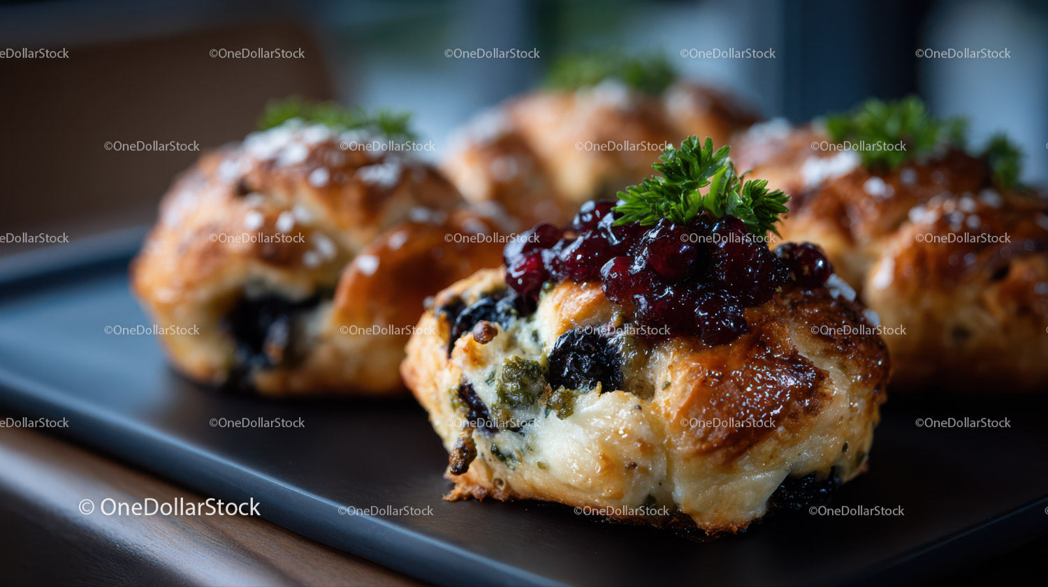 Blueberry Cheesecake Bites with Berry Topping and Creamy Filling